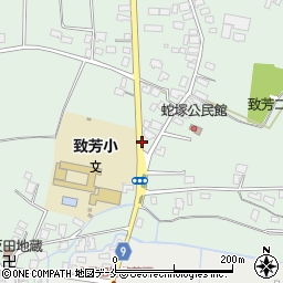 致芳小学校前周辺の地図