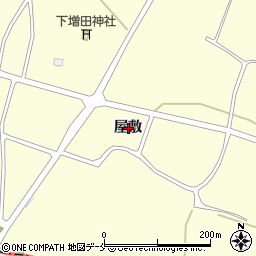 宮城県名取市下増田屋敷周辺の地図