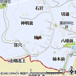 宮城県名取市愛島北目柚木周辺の地図