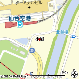 宮城県名取市下増田（小沼）周辺の地図