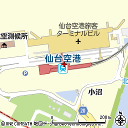 仙台空港駅周辺の地図