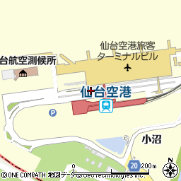 仙台空港周辺の地図
