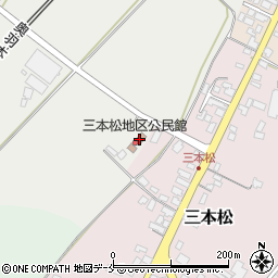 三本松地区公民館周辺の地図