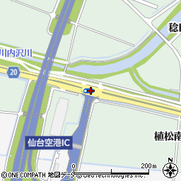 仙台空港ＩＣ周辺の地図