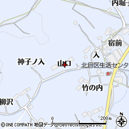 宮城県名取市愛島北目山口周辺の地図