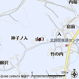 宮城県名取市愛島北目（山口）周辺の地図