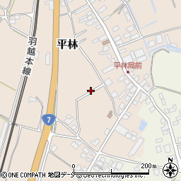 新潟県村上市平林周辺の地図