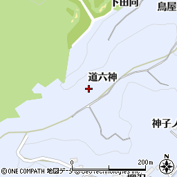 宮城県名取市愛島北目道六神周辺の地図