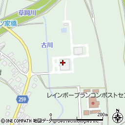 長井市公共下水道管理センター周辺の地図
