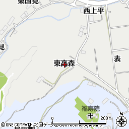 宮城県名取市愛島笠島東高森周辺の地図