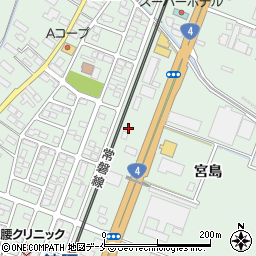 宮城県名取市植松宮島78-4周辺の地図