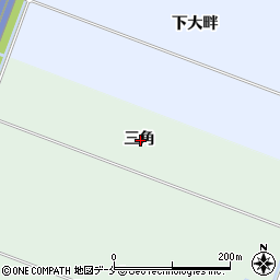 宮城県名取市植松三角周辺の地図