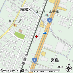 宮城県名取市植松宮島81周辺の地図