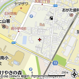 上山市商工会周辺の地図