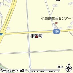 宮城県名取市愛島小豆島宇賀崎周辺の地図