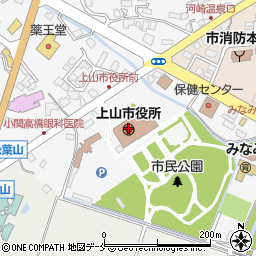 上山市役所周辺の地図