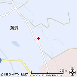 山形県上山市高野薄沢20-1周辺の地図