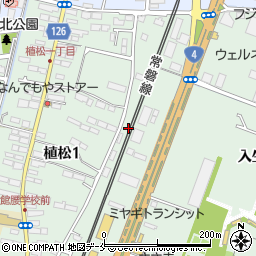 宮城県名取市植松（前新田）周辺の地図