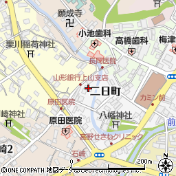 山形県上山市二日町3-12周辺の地図