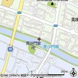 宮城県名取市下増田下庚田周辺の地図