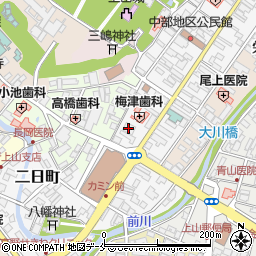荘内銀行上山支店周辺の地図