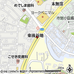 宮城県名取市愛島小豆島東後谷地周辺の地図
