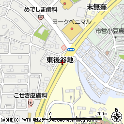 宮城県名取市愛島小豆島（東後谷地）周辺の地図