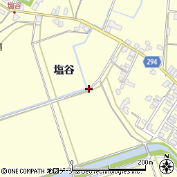 新潟県村上市塩谷周辺の地図