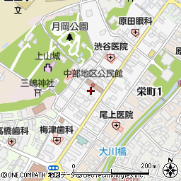 山形信用金庫上山支店周辺の地図