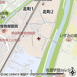 山形県上山市北町2丁目1-23周辺の地図