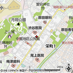 山形信用金庫上山支店周辺の地図