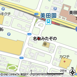 宮城県名取市美田園周辺の地図
