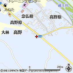 山形県上山市高野高野原315周辺の地図