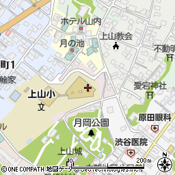 上山市立上山小学校周辺の地図