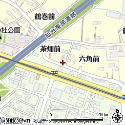 宮城県名取市下増田（六角）周辺の地図
