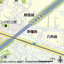 宮城県名取市下増田茶畑前周辺の地図