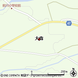 宮城県柴田郡川崎町前川大森周辺の地図