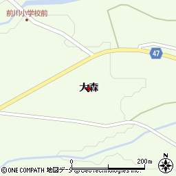 宮城県川崎町（柴田郡）前川（大森）周辺の地図