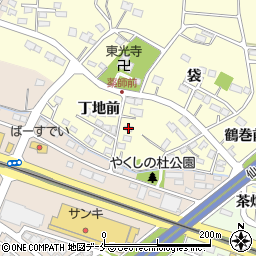 宮城県名取市下増田丁地前36周辺の地図