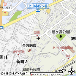 上山旭町郵便局周辺の地図