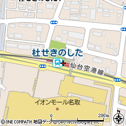 宮城県名取市周辺の地図