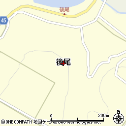 新潟県佐渡市後尾周辺の地図
