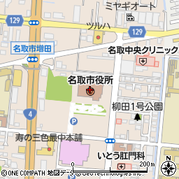 宮城県名取市周辺の地図