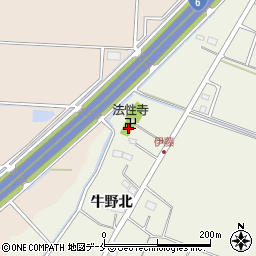 宮城県名取市牛野法性寺周辺の地図