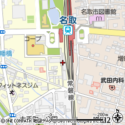 名取市役所　名取駅西口自転車等駐輪場周辺の地図
