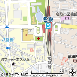 名取駅西口広場公園周辺の地図