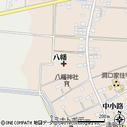 宮城県名取市大曲八幡周辺の地図