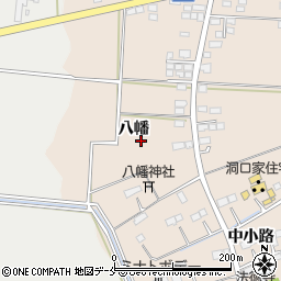 宮城県名取市大曲（八幡）周辺の地図