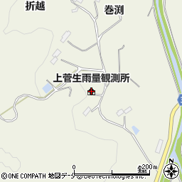 上菅生雨量観測所周辺の地図