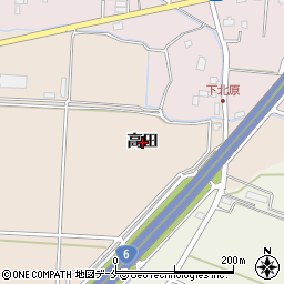 宮城県名取市大曲（高田）周辺の地図